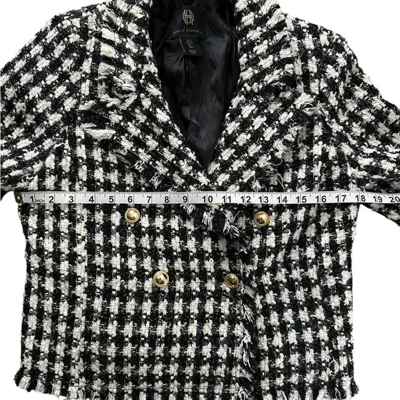 House of Harlow 1960 Houndstooth Tweed Blazer - Size Small - Picture 4 of 11